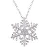 Avera Large Snowflake Pendant In Sterling Silver