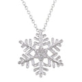Avera Large Snowflake Pendant In Sterling Silver by Avera Group