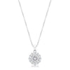 Avera Bella Bridal Pendant Necklace In Sterling Silver