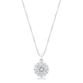 Avera Bella Bridal Pendant Necklace In Sterling Silver by Avera Group