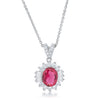 Avera Chrisalee 3.2ct Cubic Zirconia Classic Drop Necklace