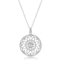 Avera 1.4 Ct Pendant Necklace With Interlocking Circles And Cubic Zirconia by Avera Group