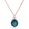 Avera Simple Plated 9mm Cubic Zirconia Pendant Necklace by Avera Group