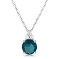 Avera Simple Plated 9mm Cubic Zirconia Pendant Necklace by Avera Group