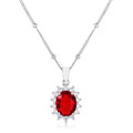 Avera Petite Royal Oval Pendant Necklace in Black by Avera Group