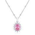 Avera Petite Royal Oval Pendant Necklace in Black by Avera Group