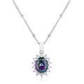 Avera Petite Royal Oval Pendant Necklace in Black by Avera Group