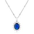 Avera Petite Royal Oval Pendant Necklace in Black by Avera Group