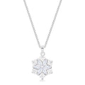 Avera Brilliant Marquise Snowflake Pendant in Sterling Silver by Avera Group