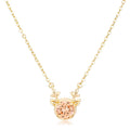 Avera Reversible Cubic Zirconia Reindeer Pendant Necklace by Avera Group
