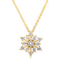 Avera Contemporary Cz Snowflake Necklace In Gold Tone by Avera Group