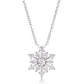 Avera Contemporary Cz Snowflake Necklace In Gold Tone by Avera Group