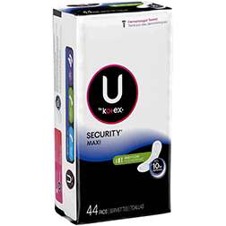U by Kotex Security Overnight Maxi Pads, Wingless, 28 Count by Pasteur Pharmacy