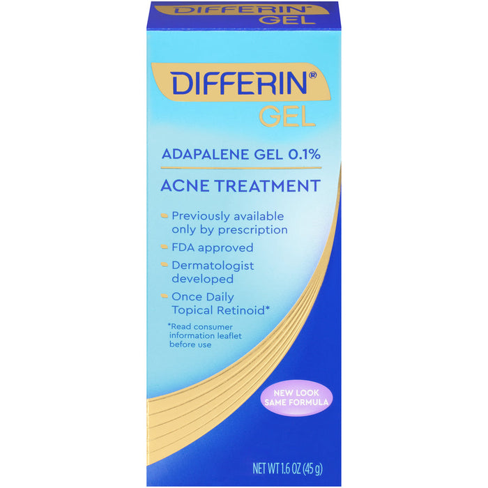 Differin Adapalene Gel 0.1% Acne Treatment, Prescription Strength Retinoid, 1.6 oz by Pasteur Pharmacy