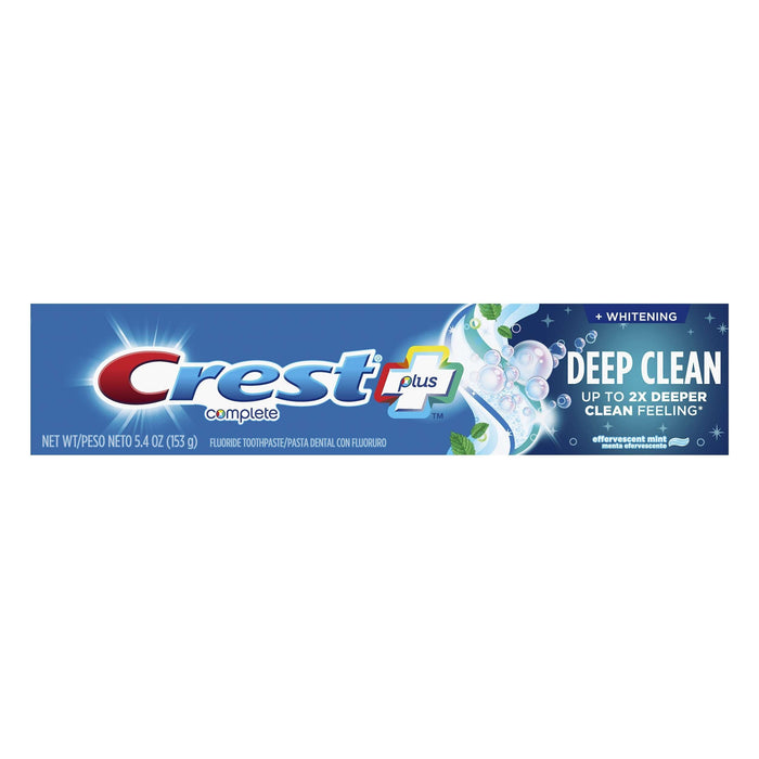 Crest Complete Whitening Fluoride Toothpaste Plus Deep Clean Effervescent Mint, 5.4 Oz by Pasteur Pharmacy