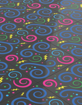 Custom 80's and 90's Arcade Carpet 6x6 Tiles (Swirls) Pack of 10 made with LEGO parts by B3 Customs