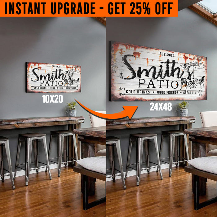 Upgrade Your 20x10 Inches 'Family Patio' (PAS 1104 - Style 2) Canvas To 48x24 Inches by Tailored Canvases