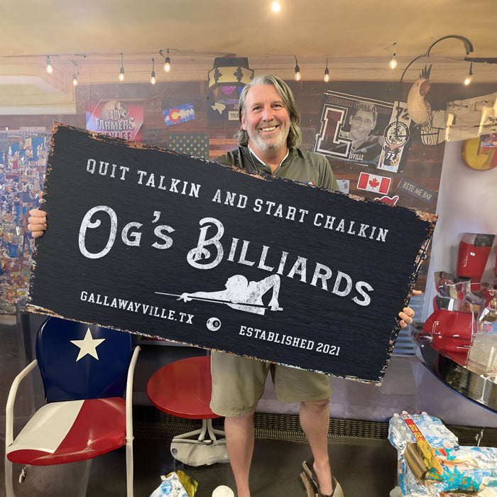 Billiards Room Sign by Tailored Canvases