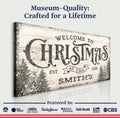 Family Welcome To Christmas Sign III by Tailored Canvases