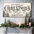 Family Welcome To Christmas Sign III by Tailored Canvases