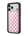 Checkers | Pink iPhone Case by Wildflower Cases