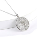 Flower of Life Moissanite Necklace by Fine Color Jewels