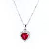 Lab Grown Ruby Heart Necklace