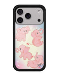 Pink Elephants iPhone Case by Wildflower Cases