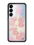 Pink Elephants Samsung Galaxy Case by Wildflower Cases