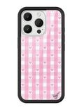 Gingham Hearts | Pink iPhone Case by Wildflower Cases