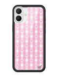 Gingham Hearts | Pink iPhone Case by Wildflower Cases