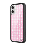 Gingham Hearts | Pink iPhone Case by Wildflower Cases