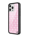 Gingham Hearts | Pink iPhone Case by Wildflower Cases