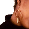 African Map Outline Drop Earrings by Duma Mbili LLC