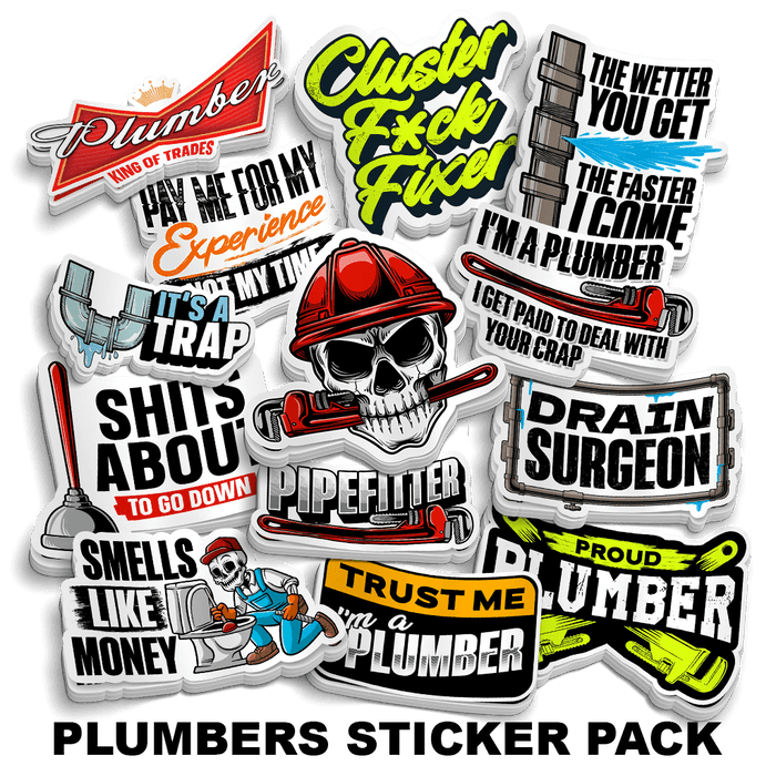 Plumbers Sticker Pack by Armed American Supply