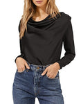 Astr the Label Blakely Draped Long Sleeve Bodysuit by Vanessa Jane