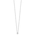 14K White Gold Four Leaf Clover Charm Pendant by Fine Color Jewels