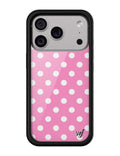 Polka Dot | Pink and White iPhone Case by Wildflower Cases