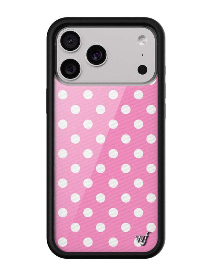 Polka Dot | Pink and White iPhone Case by Wildflower Cases