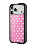 Polka Dot | Pink and White iPhone Case by Wildflower Cases