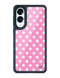 Polka Dot | Pink and White Samsung Galaxy Case by Wildflower Cases