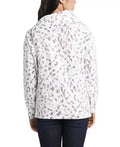 Vince Camuto Womens Foldover Neck Snake Silhouettes Top, Size XS by Vanessa Jane
