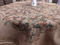 DaDa Bedding Wildflower Wonderland Floral Golden Beige Tan Square Dining Table Cloth (3100) by DaDalogy Bedding Collection