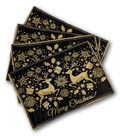 DaDa Bedding Set of 4-Pieces Magical Golden Reindeer Woven Tapestry Dining Table Placemats 13” x 19” by DaDalogy Bedding Collection