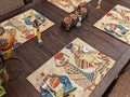 DaDa Bedding Set of 4-Pieces Dancing Women African Kwanzaa Tapestry Dining Table Placemats 13” x 19” (18117) by DaDalogy Bedding Collection