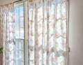 DaDa Bedding Set of 2-Pieces Hint of Mint Dainty Floral Pink Roses Cottage Sheer Window Panel Curtains (JHW3036) by DaDalogy Bedding Collection