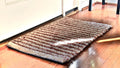 DaDa Bedding Shaggy Soft Door Mat Carpet Rug - 20" x 32" Striped Shiny Coffee Light Beige / Dark Brown by DaDalogy Bedding Collection