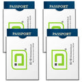 RFID Blocking ID Stronghold Logo Passport Sleeve Covers - 4 Pack by ID Stronghold