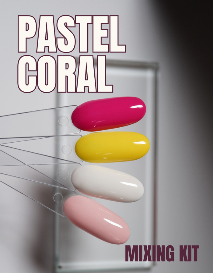 The Attain Pastel Coral Kit | Mix Your Own Gel Polish Colors by Attain Cosmetics