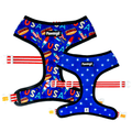 Red, White & Bark Reversible Harness by Pawmigo